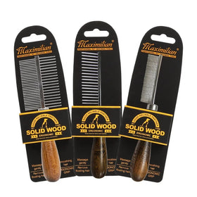 Factory Wholesale Single Double Sided Wooden Handle Cat Pin Hair Comb Dog Pet Grooming Comb