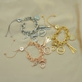 Pulseras De Mujer Wholesale Lady Bracelet Jewelry Love Letter Initial Pendant Chain Charm Bracelet Gold Plated Bracelets