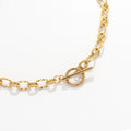 Trendy Fashion Short Necklace for Women Chunky Beaded Stainless Steel Chain With Gold Plating Pearl Set Necklace