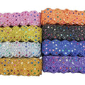 DIY Clothes Sewing Fabric Mesh Organza Braided Lace Beaded Sequined Upholstery Iron-on Flower Ethnic Lace Trims for Costume