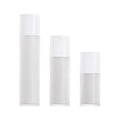 Cosmetic Luxury pp Airless Pump Bottle 15ml 30ml 50ml White Double Wall Airless Serum Bottle with Frosted Refillable Bottle