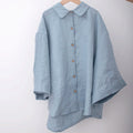 Casual Home Wear Eco-friendly Fabric Unisex Flax Linen Pajamas Shirts Sleepwear 100% Linen Top Shirt