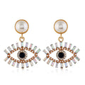 Wholesale 2025 Fashion Charm Earrings for Women Gold Plated Colorized Eye Statement Earrings