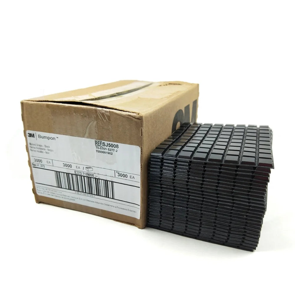3M SJ5008 Black Shock-proof Foot Mat 12.7mmx3mm Non-slip Cushioned Foot Pads