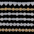 Hand Sewn Rhinestone Applique Accessories for Wedding Dresses Gauze Clothing Decorative Accessories
