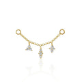 CANNER S925 Silver Fashion Personality Simple Versatile Chain Pendant Cartilage Chain Perforated Fashion for Hoop Earrings