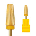 Newest Golden 5 in 1 Carbide Nail Drill Bits Two Way Rotate Use for Both Left and Right Handed - Fast Remove Acrylic