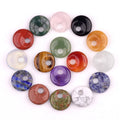 Fashion 20MM Pendant Natural Stone Round Shaped Crystal Healing Stone Charms Handicraft Decoration for Necklace Making As Gift