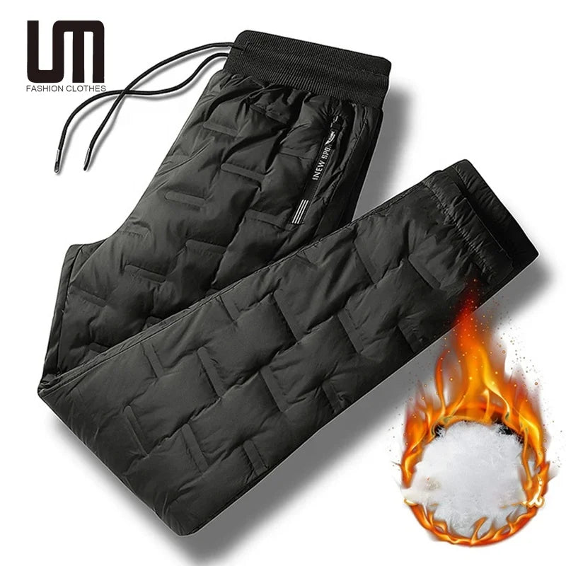 OEM Hot Selling Winter Men Casual Plus Size 8XL 7XL 6XL Jogger Pants Warm Thermal Trousers