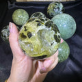 Wholesale  Price Healing Stone Crystal Ball Nice  Druzy  Prehnite Sphere  for Healing