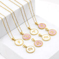 Dainty Shell Square 12 Zodiac Pendant Necklace for Women Gold-Plated Stainless Steel for Wedding Anniversary Jewelry Gifts
