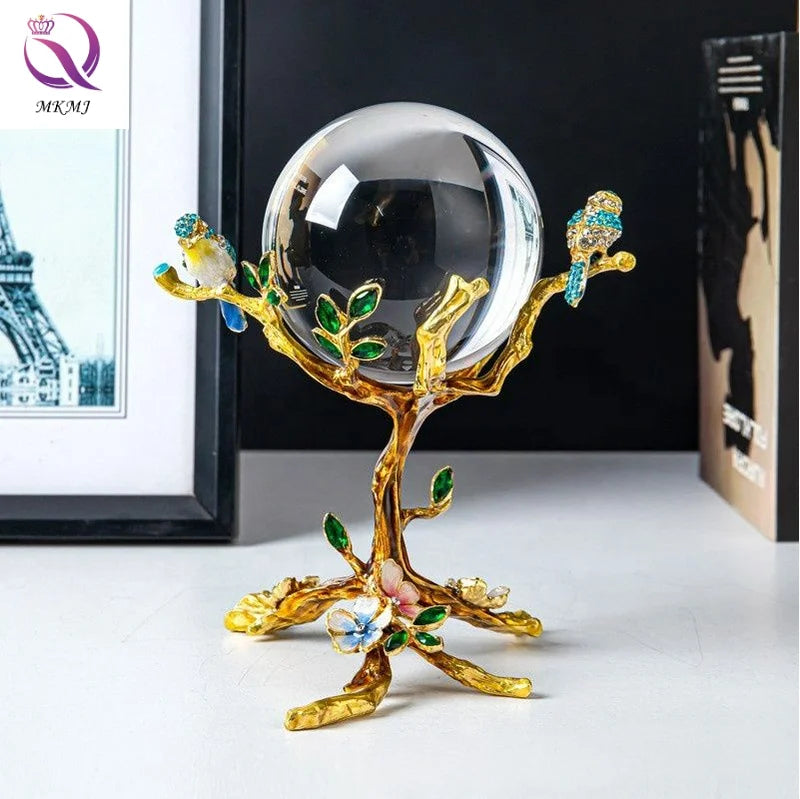Wholesale Living Room Light Luxury High-end Home Decoration Crystal Lucky Ball Enamel Decoration