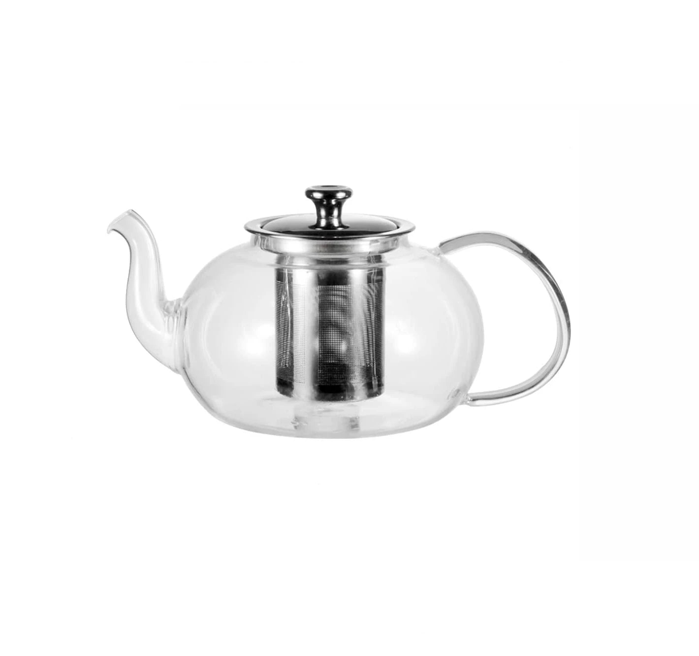 Modern 1200ml Clear Glass Teapot with Removable Stainless Steel Infuser Basket Eco-Friendly Coffee/Tea Sets