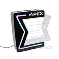 APEX Table Top 3-Tier Acrylic LED Display Stand with Polished Surface and Colorful Lighting