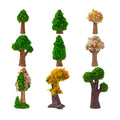 New Style Mini Tree Figurine Miniature Tree Simulation Resin Crafts Diy Aquarium Decoration Outdoor Garden Street Accessories
