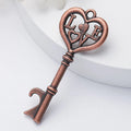 Antique Vintage Skeleton Key Bottle Opener Love Heart Bottle Opener Souvenir Gift Party Wedding Favors Key Bottle Opener