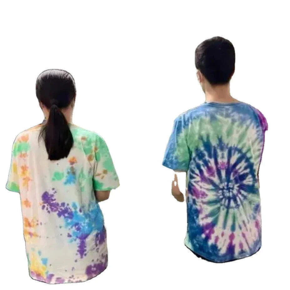 china clothes factory customization high quality latest style 100% cotton tie dyed  t shirt  for men