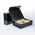 Black Snake Texture Custom Logo Magnetic Premium Luxury Recyclable Cardboard Paper Packaging Box Flip Gift Boxes