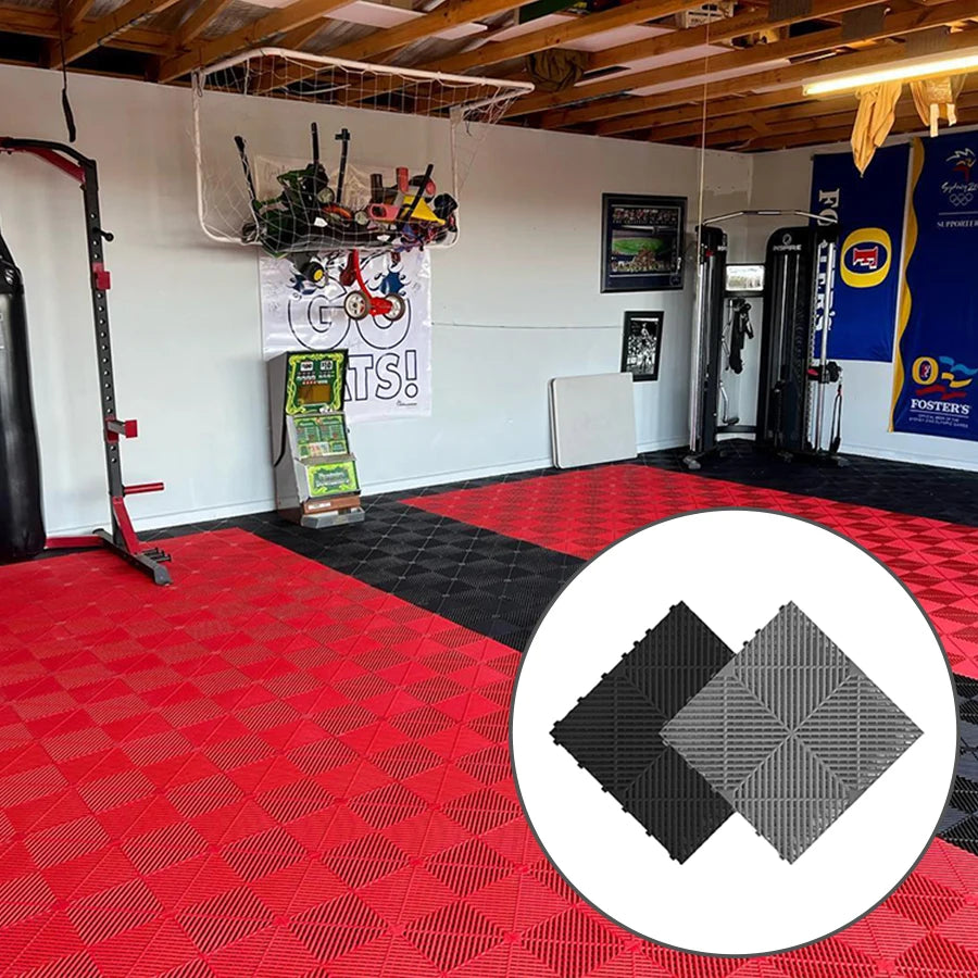Hot Selling Garage Floor Tiles Interlocking Plastic 40cmX40cmX18mm Garage Floor Tiles