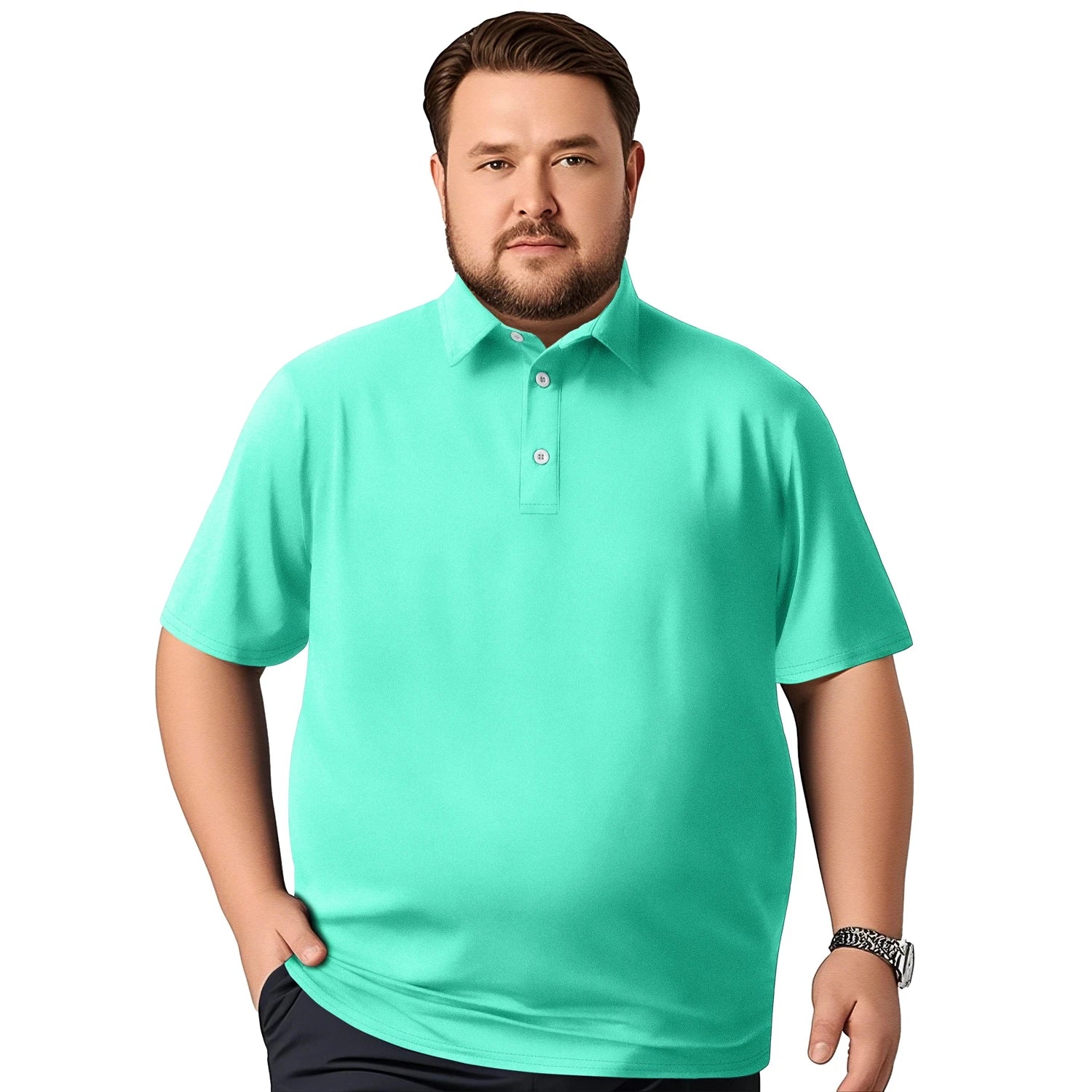 2XL-5XL Oversize Men's Shirts Short Sleeve Plain Golf Polo T Shirt Summer Quick Dry Breathable for Men Casual Sports ODM Custom