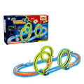 Rail Track Electric High Speed Railway Luminous Racing Car Toy with Glow Effect