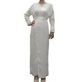 Under Abaya Dress Ethnic Clothing Tie Cross Waist Wrap Silk Satin Abaya Muslim Slip Inner Dress