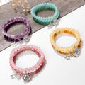 Light Luxury Style Crystal Stone Bead Bracelet Sun Moon Star Pendant with Agate New Small Design Fashion Beaded Bracelets Gift MegaBDM