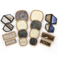 Lozenge Irregular square Rectangle Metal Alloy Resin Combination Button Men's and Women's Coat Sweater Cardigan Garment Buttons