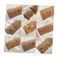 Fashion New Design Green Zircon Charm Bracelets Heart Snake Bracelet Set for Women Jewelry Gift
