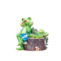 Wholesale Fun Cartoon Frog Resin Crafts Flower Pot Desktop Gardening Utensils Personalized Succulent Green Plant Container