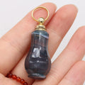 HZ Natural Crystal Crafts Best Selling Natural Gem Fluorite Stone Essential Oil Crystal Pendant