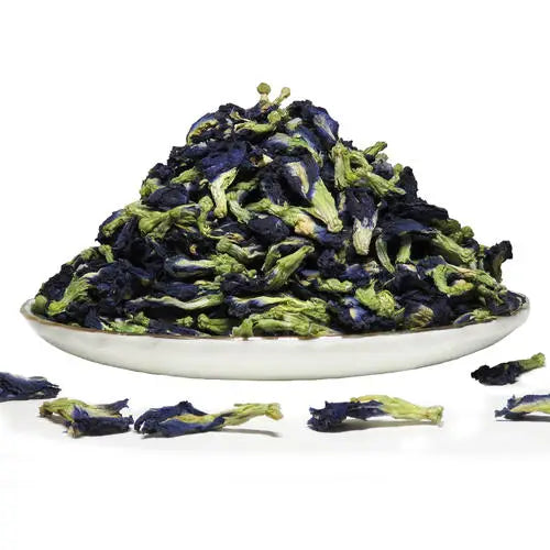 Shiningherb 100% Natural Dried Butterfly Pea Tea Blue Flower Health Loose Tea in Bulk Box and Bag Packaging
