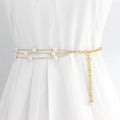 Fashion Pearl Waist Belt Chain Women Elegant Beaded Dress Decorative Belts for Women Thin Waistband Ladies Clothing Accessories
