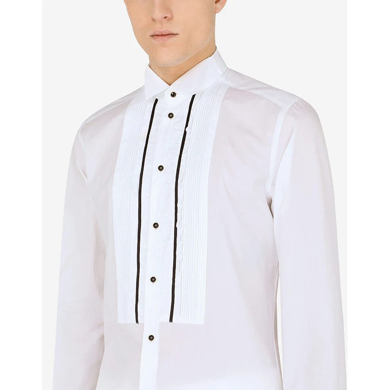 Shirt Men's Long Sleeved Small Crowd Ruffian Handsome Slim Fitting Autumn and Winter New Men's High End Luxury Fashion Shirt