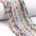 Mixed Color Faceted Flat round 2x3mm Crystal Glass Beads Rondelle Loose Spacer for Jewelry Making DIY