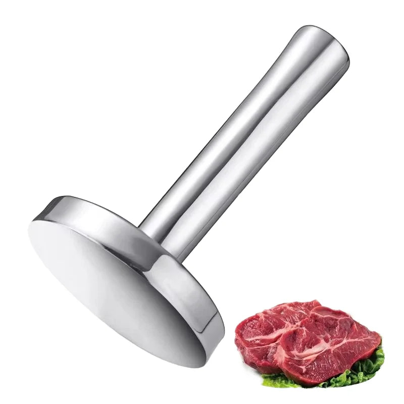 Dual-Sided Stainless Steel Meat Hammer Solid Kitchen Tool for Beef Steak Household Metal Artifact for Home Kitchen Use