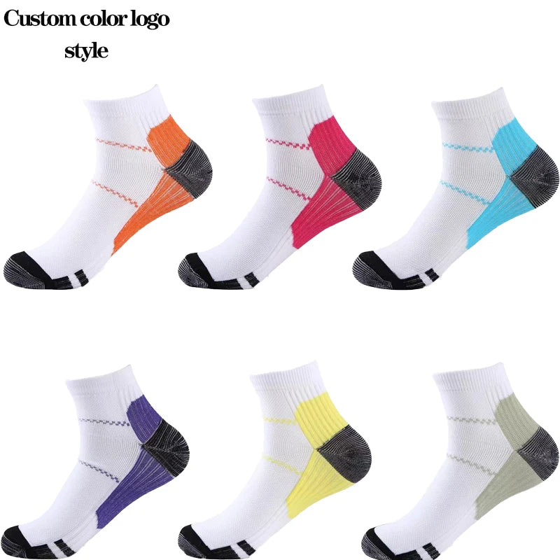 Unisex Compression Sports Socks for Running Soccer Knitted Ankle Stockings with Quick Dry & Anti-Slip Features Spring Season