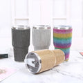 OEM Luxury Customer Design Brand Logo Gift Souvenir Bling Rhinestone Diamond Colored Beverage Cup Water Bottle
