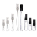 Mini Clear Glass Perfume Sample Atomizer Spray Bottles 2ml 3ml 5ml 10ml Cylindrical Shape Pump Sayer Screen Printing Surface