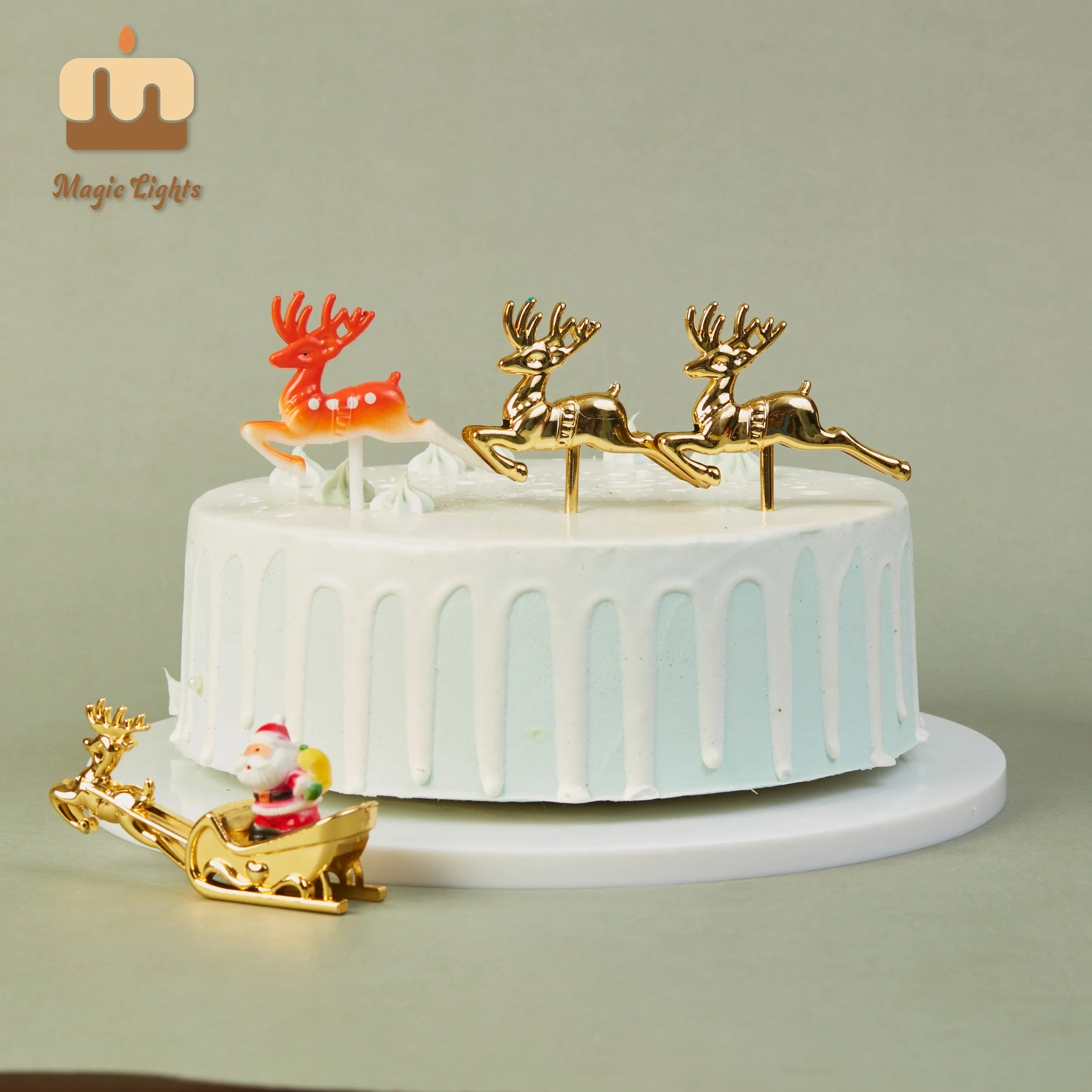 Wholesale Christmas High Quality Novelty Cake Santa Deer Festival Muffin Cupcake Topper for Cake Decorations