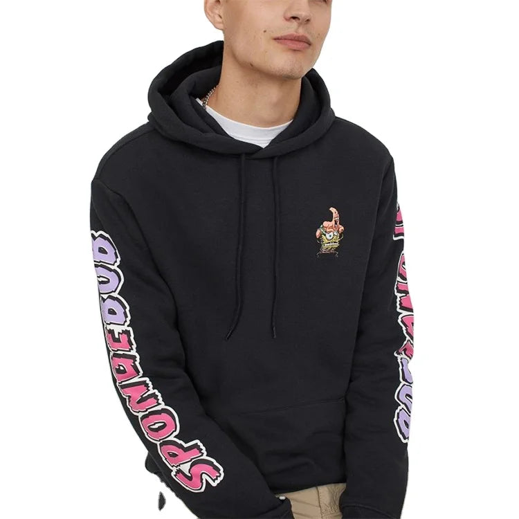 Men Custom French Terry 100% Cotton Cartoon Printed Hoodies Sweatshirts