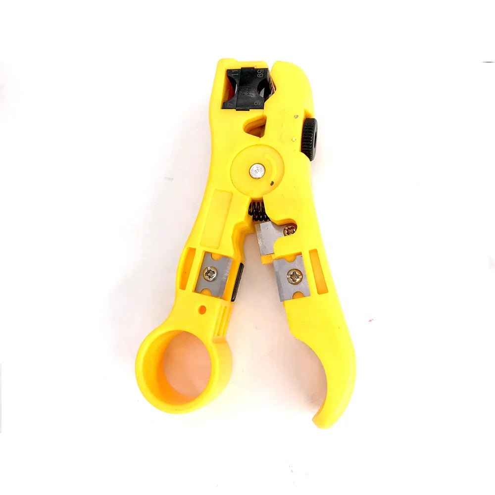 MT-8913 Yellow Cat5e Automatic Electric Coaxial Wire Stripper Cable Stripping Tool Stripper