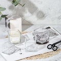 Cube Shaped High-quality Transparent and Multi Size Selectable square Jar Glass Container Candle Jars