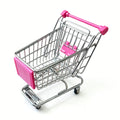 Multi-color Mini Supermarket Trolley Small Shopping Cart for Desktop Storage Decoration & Gift