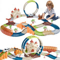 Tumama Kids 2024 New DIY Education 3D Castle Building Block Marble Run Magnetic Car Toys Unisex Slot Race Track Sets