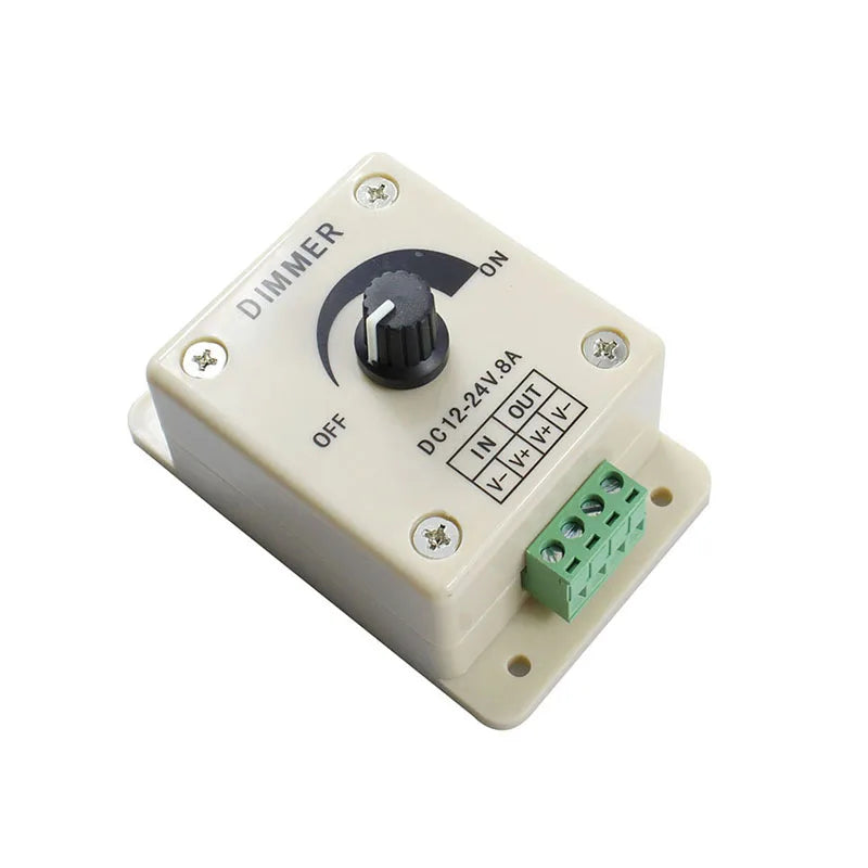 2 Years Warranty DC12V DC24V Black White Mini Wireless 8A Knob LED Dimmer Switch for Single Color LED Strips with CE RoHS