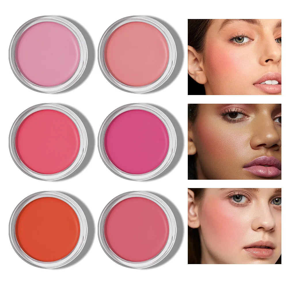 Custom Logo Vegan Cream Blush Long-Lasting High Pigment for Face for Fair Single Cheek Make-up Mineral Private Label Creamy