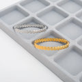 VIANRLA Stainless Steel Chunky Flower Gold Silver Bangle Jewelry  No Fade for Fashion Jewelry Women Drop Ship