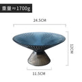 Nordic Light Luxury Glass Fruit Tray Creative Personality Candy Snack  Glass Serving Tray