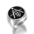 2022 New Engraved Jewelry Minimalist 316l Stainless Steel Ring Freemason AG Logo Ring for Men Gift Hiphop Jewelry